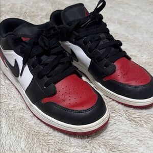 Nike/Jordan Black, Red, and White Sneakers
